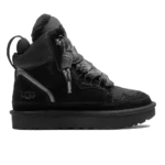 UGG Highmel Lace-Up Suede Sneakers Black