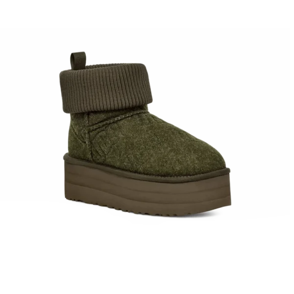 ⁦UGG Classic Mini Platform Felted Boots Forest Night⁩ – תמונה ⁦2⁩