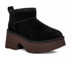 ⁦UGG Classic Ultra Mini New Heights Boots Black⁩ – תמונה ⁦2⁩