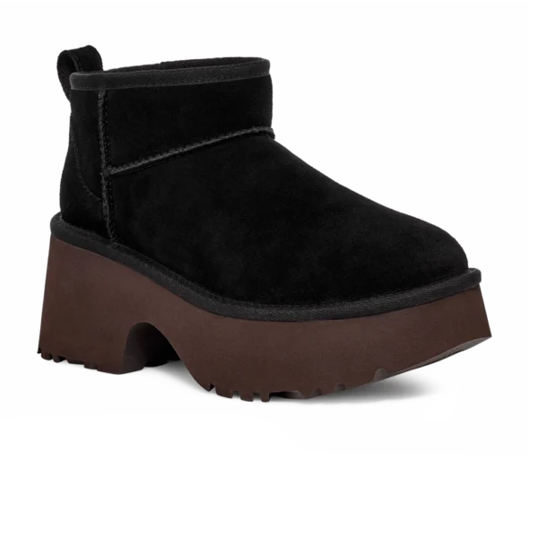 ⁦UGG Classic Ultra Mini New Heights Boots Black⁩ – תמונה ⁦2⁩