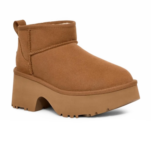 ⁦UGG Classic Ultra Mini New Heights Boots Chestnut⁩ – תמונה ⁦2⁩