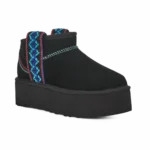 ⁦UGG Classic Ultra Mini Braid Plat Black⁩ – תמונה ⁦2⁩