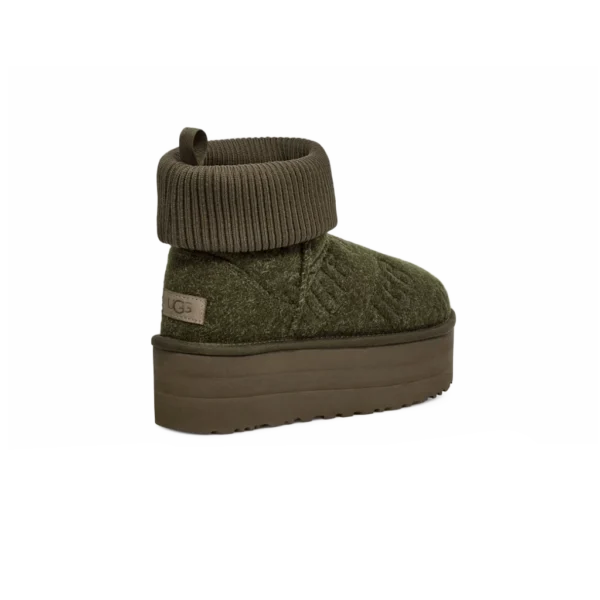 ⁦UGG Classic Mini Platform Felted Boots Forest Night⁩ – תמונה ⁦3⁩