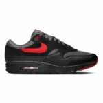 Air Max 1 Black Iron Grey University Red