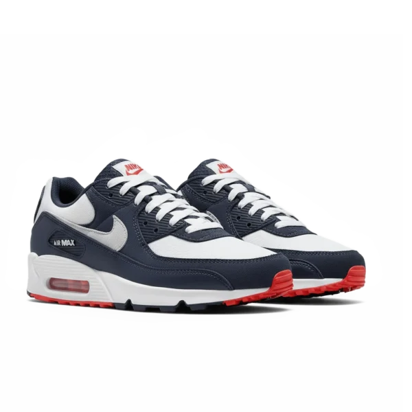 ⁦Air Max 90 Obsidian White Track Red⁩ – תמונה ⁦2⁩