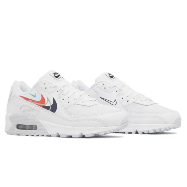 ⁦Air Max 90 Multi Swoosh White Bright Crimson⁩ – תמונה ⁦2⁩