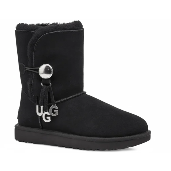 ⁦UGG Bailey Button UGG Charm Black⁩ – תמונה ⁦2⁩