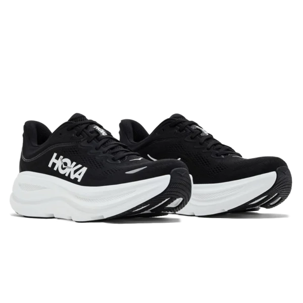 ⁦Hoka Bondi 9 Black White⁩ – תמונה ⁦2⁩