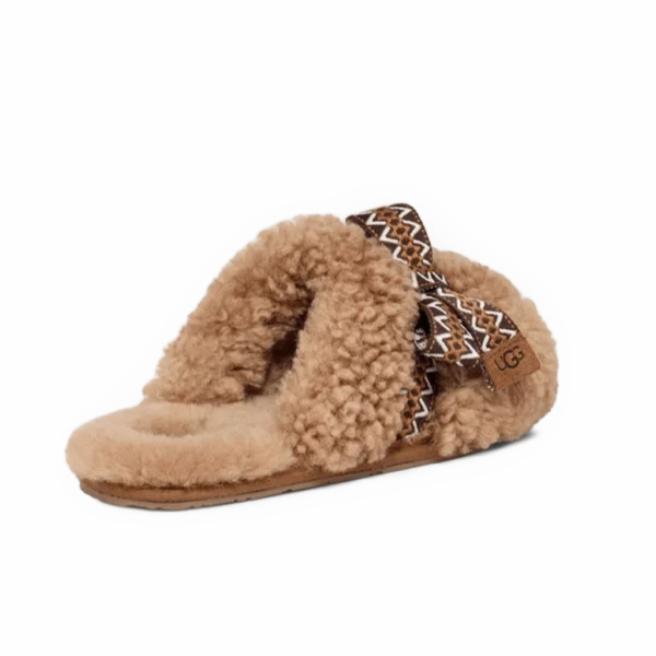 ⁦UGG Maxi Curly Sister Slide Chestnut⁩ – תמונה ⁦3⁩