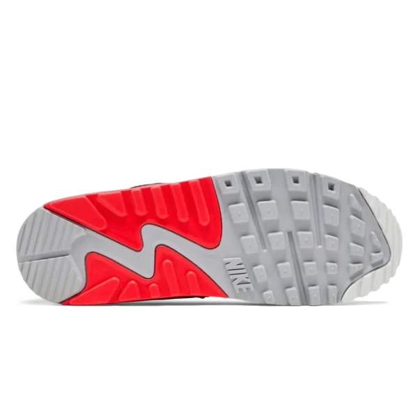 ⁦Air Max 90 Bright Crimson Wolf Grey⁩ – תמונה ⁦4⁩