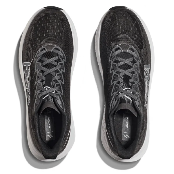⁦HOKA Mach 6 Black White⁩ – תמונה ⁦4⁩