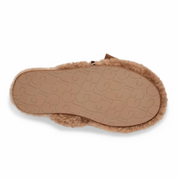 ⁦UGG Maxi Curly Sister Slide Chestnut⁩ – תמונה ⁦5⁩