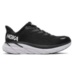 HOKA Clifton 8 Wide Black White