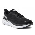 ⁦HOKA Clifton 8 Wide Black White⁩ – תמונה ⁦2⁩