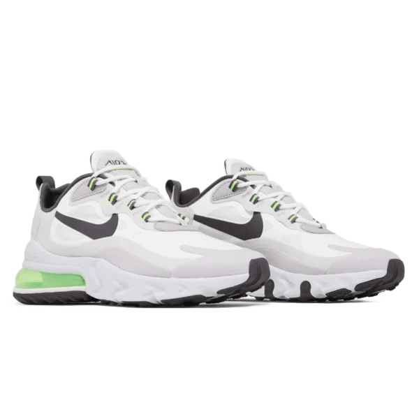 ⁦Nike Air Max 270 React White Grey Electric Green⁩ – תמונה ⁦2⁩