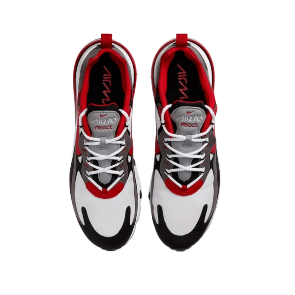 ⁦Nike Air Max 270 React Black University Red⁩ – תמונה ⁦4⁩