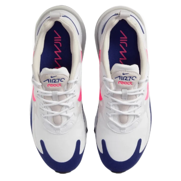 ⁦Nike Air Max 270 React White Pink Blue⁩ – תמונה ⁦4⁩