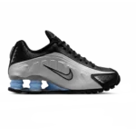 Nike Shox R4 Metallic Silver Psychic Blue