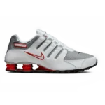Nike Shox NZ White Sport Red Metallic Silver