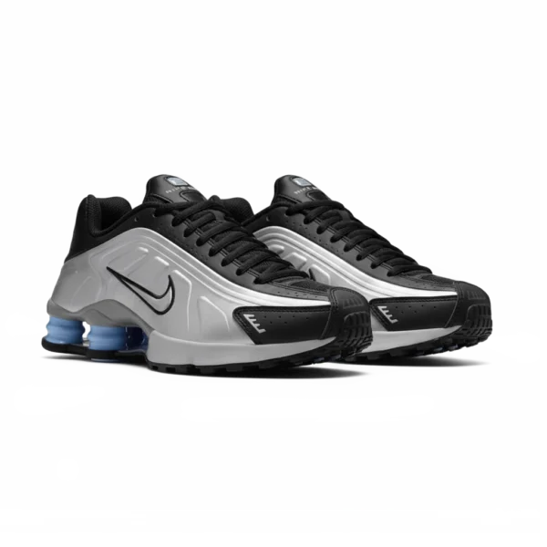 ⁦Nike Shox R4 Metallic Silver Psychic Blue⁩ – תמונה ⁦2⁩
