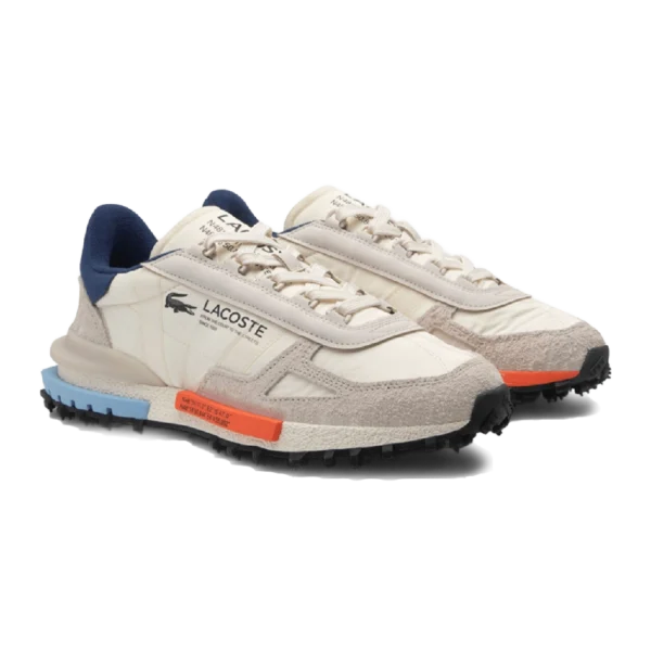 ⁦Lacoste Elite Active Trainers Off White Navy Orange⁩ – תמונה ⁦2⁩