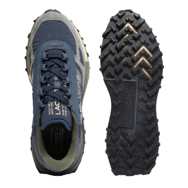 ⁦Lacoste Elite Active Leather Sneakers Navy Khaki⁩ – תמונה ⁦5⁩