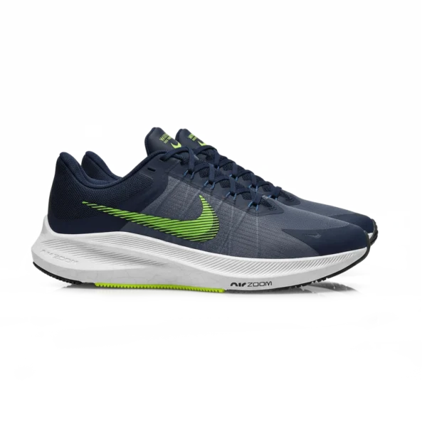 ⁦Nike Air Zoom Winflo 8 Midnight Navy Volt⁩ – תמונה ⁦2⁩