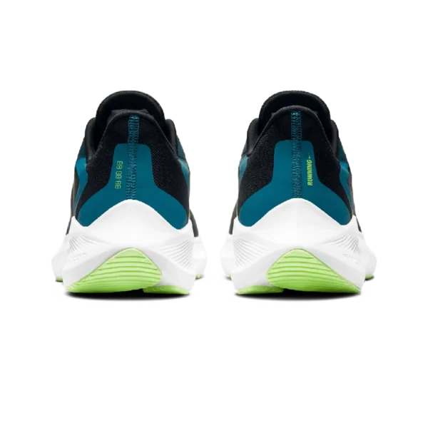 ⁦Nike Air Zoom Winflo 7 Black Vapor Green Valerian Blue⁩ – תמונה ⁦3⁩