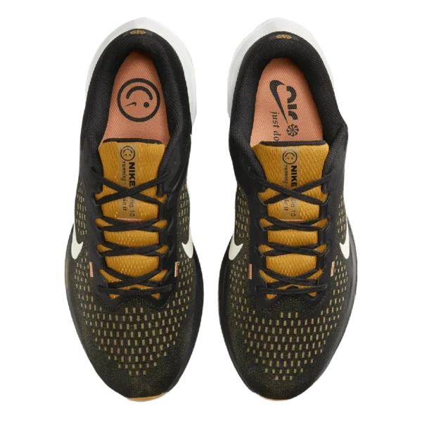 ⁦Nike Winflo 10 Black White Yellow Brown⁩ – תמונה ⁦4⁩