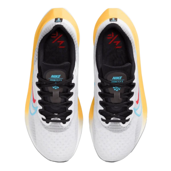⁦Nike Zoom Fly 5 White Black Baltic Blue⁩ – תמונה ⁦4⁩