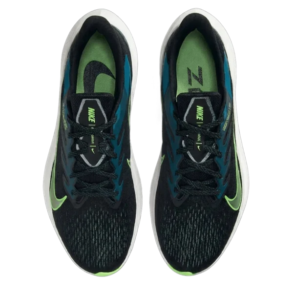⁦Nike Air Zoom Winflo 7 Black Vapor Green Valerian Blue⁩ – תמונה ⁦4⁩