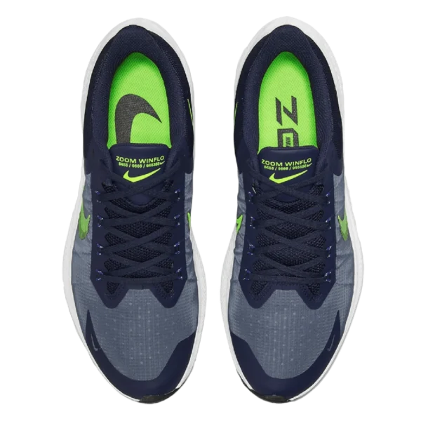 ⁦Nike Air Zoom Winflo 8 Midnight Navy Volt⁩ – תמונה ⁦4⁩