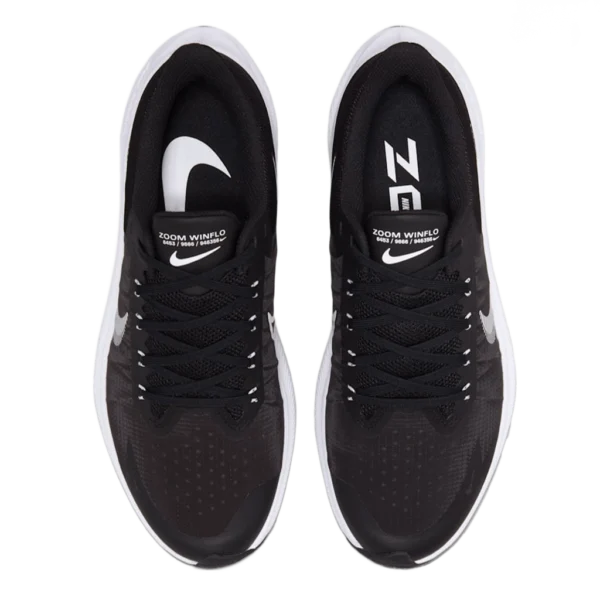 ⁦Nike Air Zoom Winflo 8 Black White⁩ – תמונה ⁦4⁩