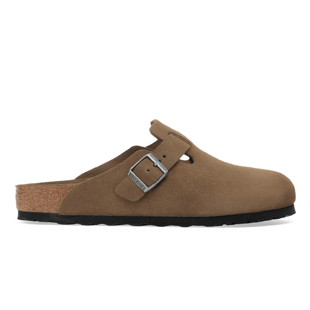 1 Birkenstock Boston Soft Footbed Suede Clogs Dark Tea Tonal – תמונה 1
