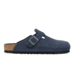 Birkenstock Boston Soft Footbed Suede Clogs New Navy Tonal