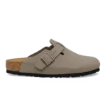 Birkenstock Boston TEX Birko-Flor Nubuck Clogs Stone