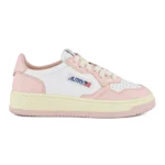 Autry Open Low Sneakers White Pink Leather & Suede
