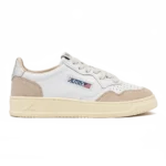 Autry Medalist Low Sneakers White Silver Leather