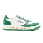 Autry Medalist Low Sneakers White Green Leather