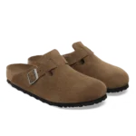 ⁦Birkenstock Boston Soft Footbed Suede Clogs Dark Tea Tonal⁩ – תמונה ⁦2⁩