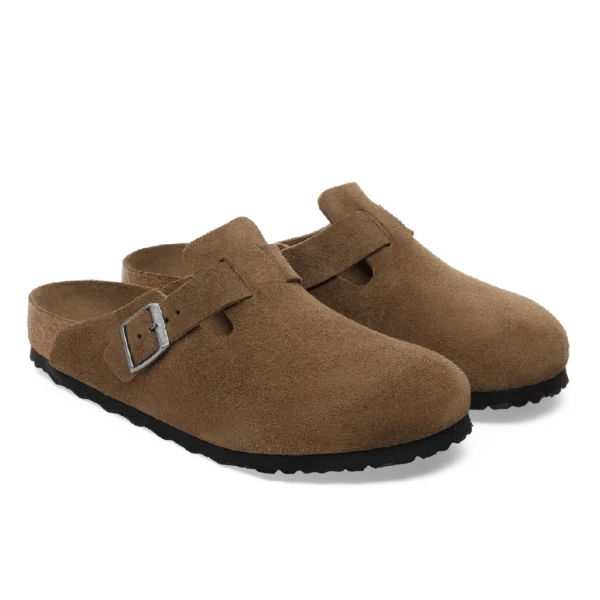 ⁦Birkenstock Boston Soft Footbed Suede Clogs Dark Tea Tonal⁩ – תמונה ⁦2⁩