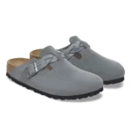 ⁦Birkenstock Boston Braided Suede Clogs Basalt Gray⁩ – תמונה ⁦2⁩