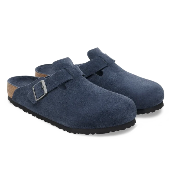 ⁦Birkenstock Boston Soft Footbed Suede Clogs New Navy Tonal⁩ – תמונה ⁦2⁩