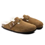 ⁦Birkenstock Boston Shearling Suede Clogs Mink⁩ – תמונה ⁦2⁩