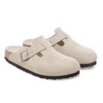⁦Birkenstock Boston Soft Footbed Suede Clogs Oyster Tonal⁩ – תמונה ⁦2⁩
