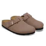 ⁦Birkenstock Boston TEX Birko-Flor Nubuck Clogs Mocca⁩ – תמונה ⁦2⁩