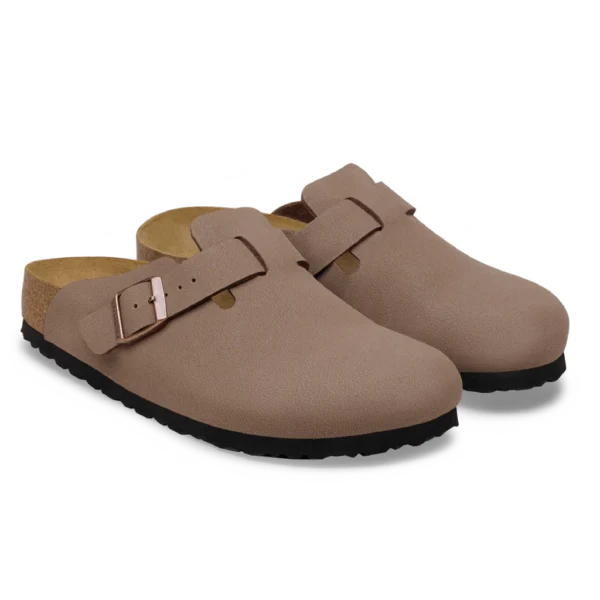 ⁦Birkenstock Boston TEX Birko-Flor Nubuck Clogs Mocca⁩ – תמונה ⁦2⁩