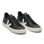⁦Veja Campo Leather Sneakers Black White⁩ – תמונה ⁦2⁩