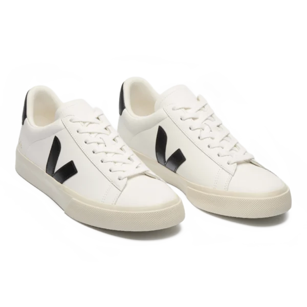 ⁦Veja Campo Leather Sneakers White Black⁩ – תמונה ⁦2⁩
