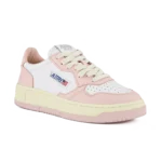 ⁦Autry Open Low Sneakers White Pink Leather & Suede⁩ – תמונה ⁦2⁩